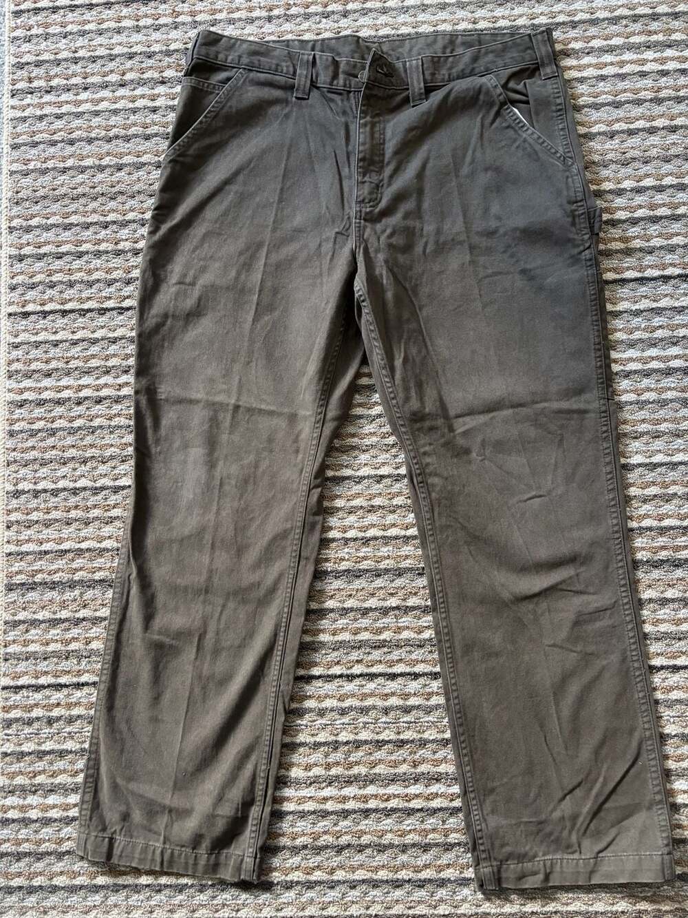 Carhartt Brown Canvas Work Pants Cargo Utility Trousers